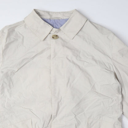 Autograph Womens Beige Jacket Size L Button