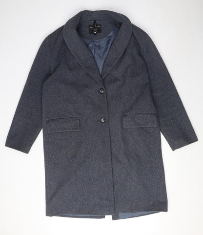 Womens UK Size 12 Dorothy Perkins Blue Overcoat