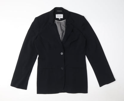 NEXT Womens Black Polyester Jacket Blazer Size 8