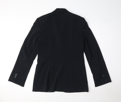 NEXT Womens Black Polyester Jacket Blazer Size 8