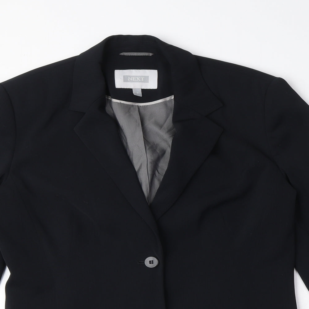 NEXT Womens Black Polyester Jacket Blazer Size 8