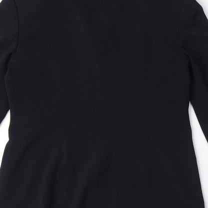 NEXT Womens Black Polyester Jacket Blazer Size 8