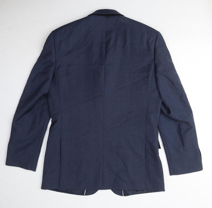 Mens UK Size 40 Racing Green Regular Blue Suit Jacket