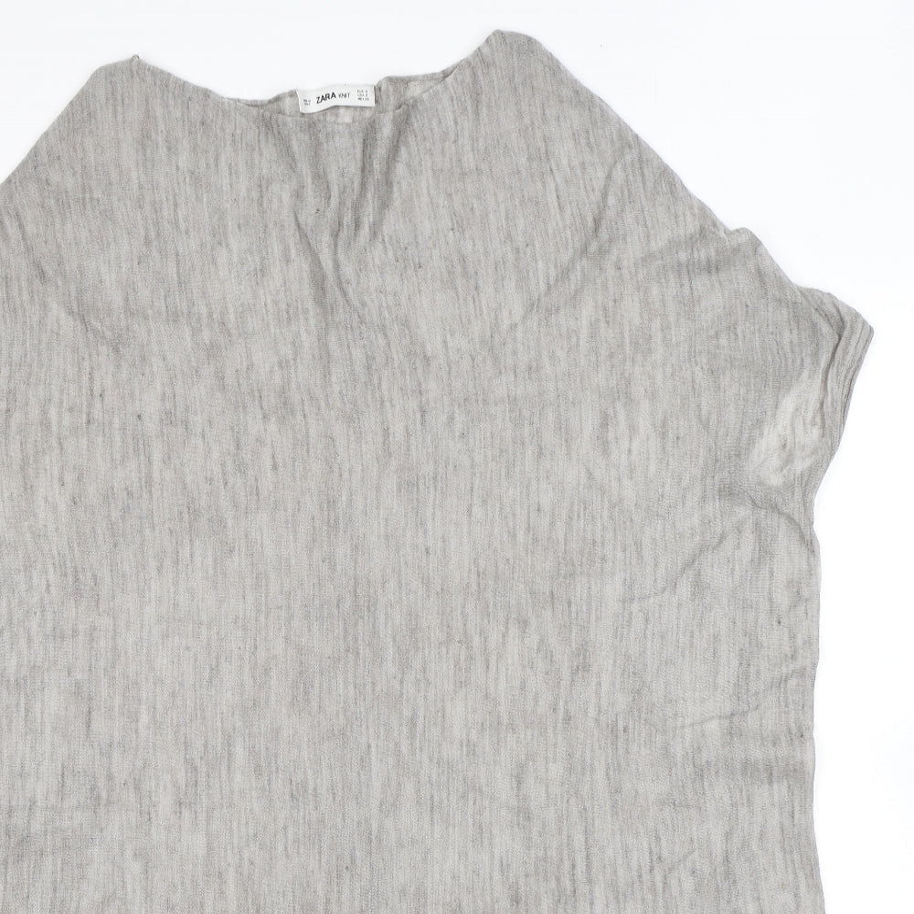 Womens UK Size S Zara Grey Pullover Jumper