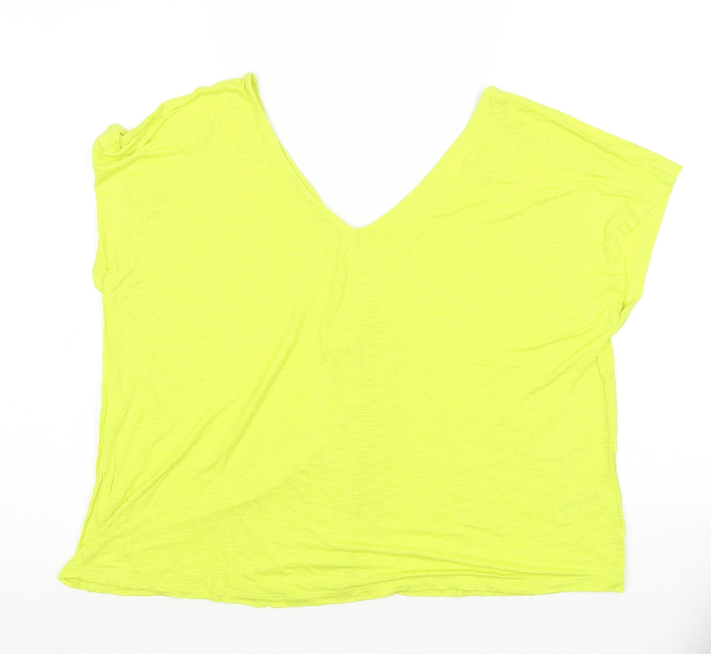 Womens UK Size M Monsoon Yellow Basic T-Shirt