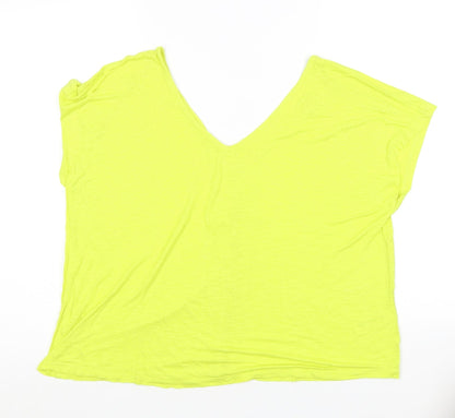Womens UK Size M Monsoon Yellow Basic T-Shirt