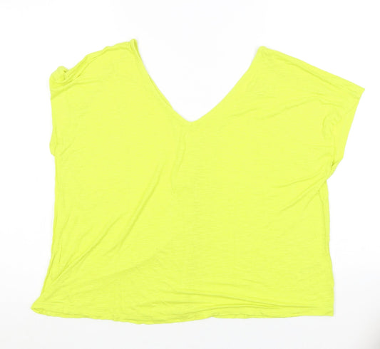 Womens UK Size M Monsoon Yellow Basic T-Shirt