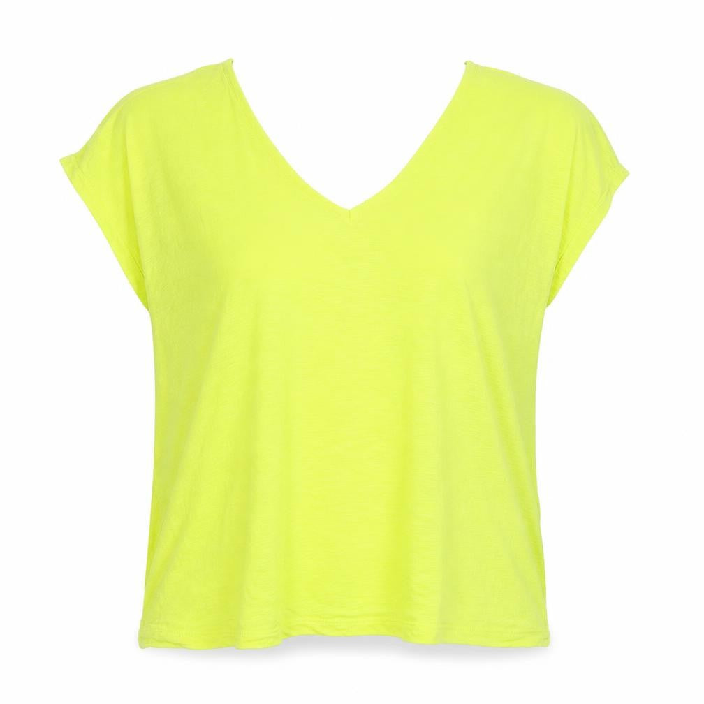 Womens UK Size M Monsoon Yellow Basic T-Shirt