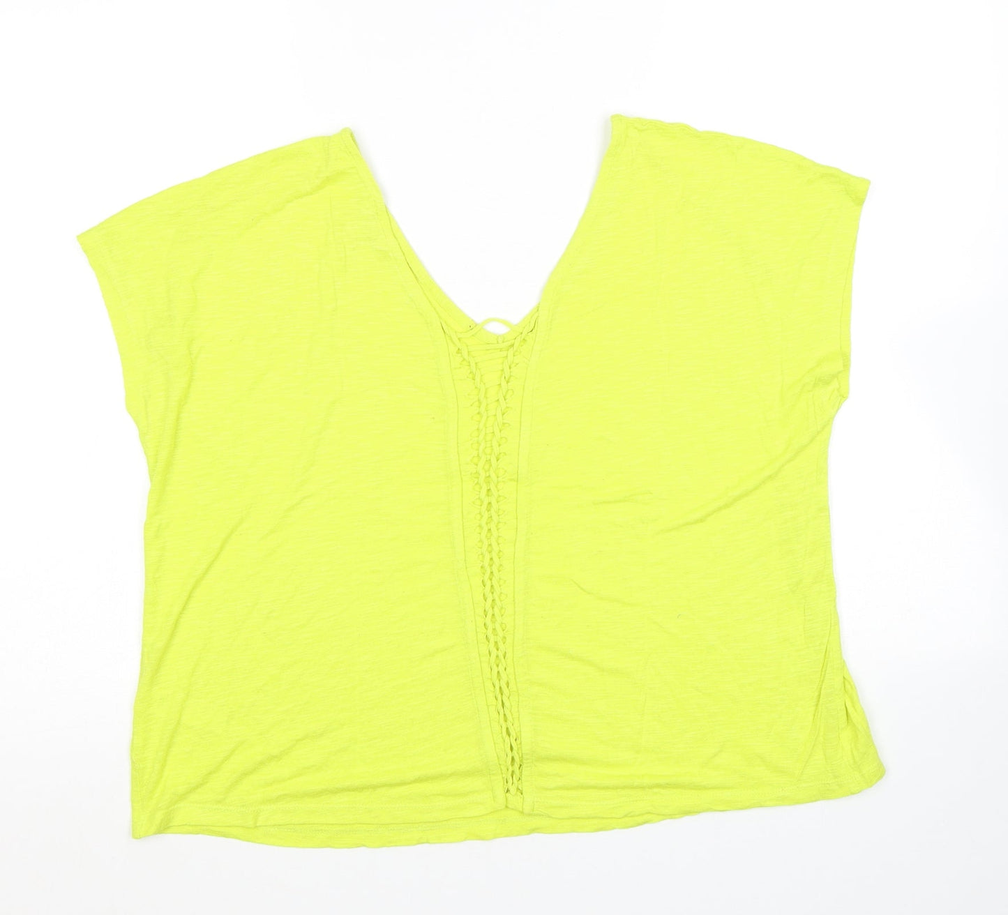 Womens UK Size M Monsoon Yellow Basic T-Shirt
