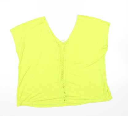 Womens UK Size M Monsoon Yellow Basic T-Shirt