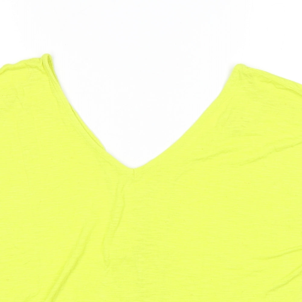Womens UK Size M Monsoon Yellow Basic T-Shirt