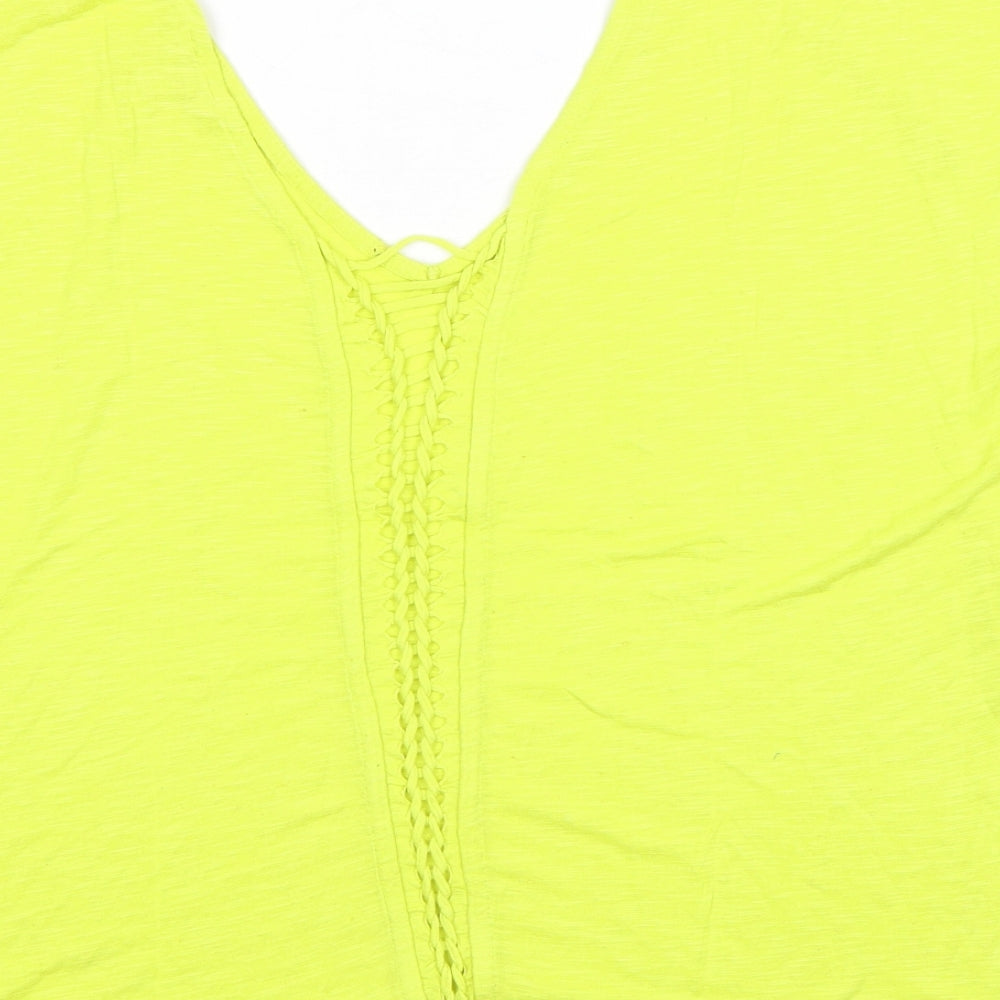 Womens UK Size M Monsoon Yellow Basic T-Shirt