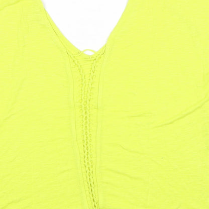 Womens UK Size M Monsoon Yellow Basic T-Shirt