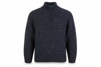 Stonebay Mens Blue Acrylic Henley Sweatshirt Size L