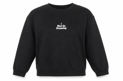 Zara Womens Black Cotton Pullover Sweatshirt Size S Pullover - I must be dreaming