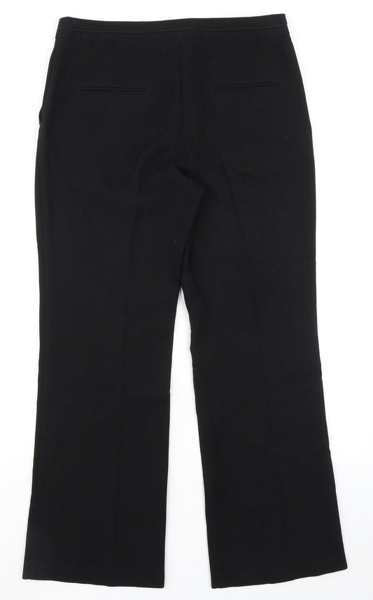 Womens UK Size 12 NEXT Regular Fit Dress Pants Black Trousers