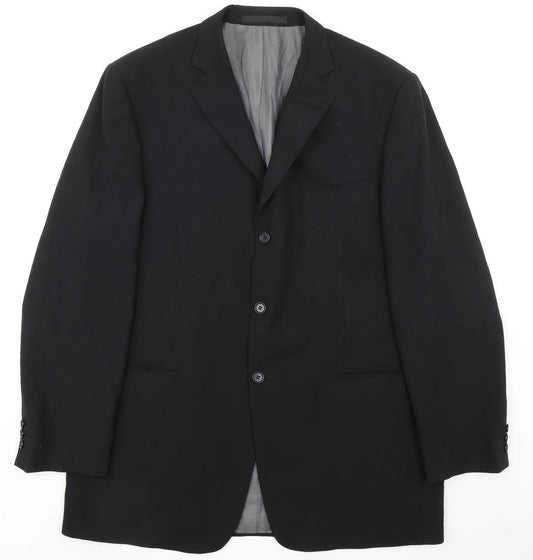 Mens UK Size 44 Marks and Spencer Regular Black Suit Jacket