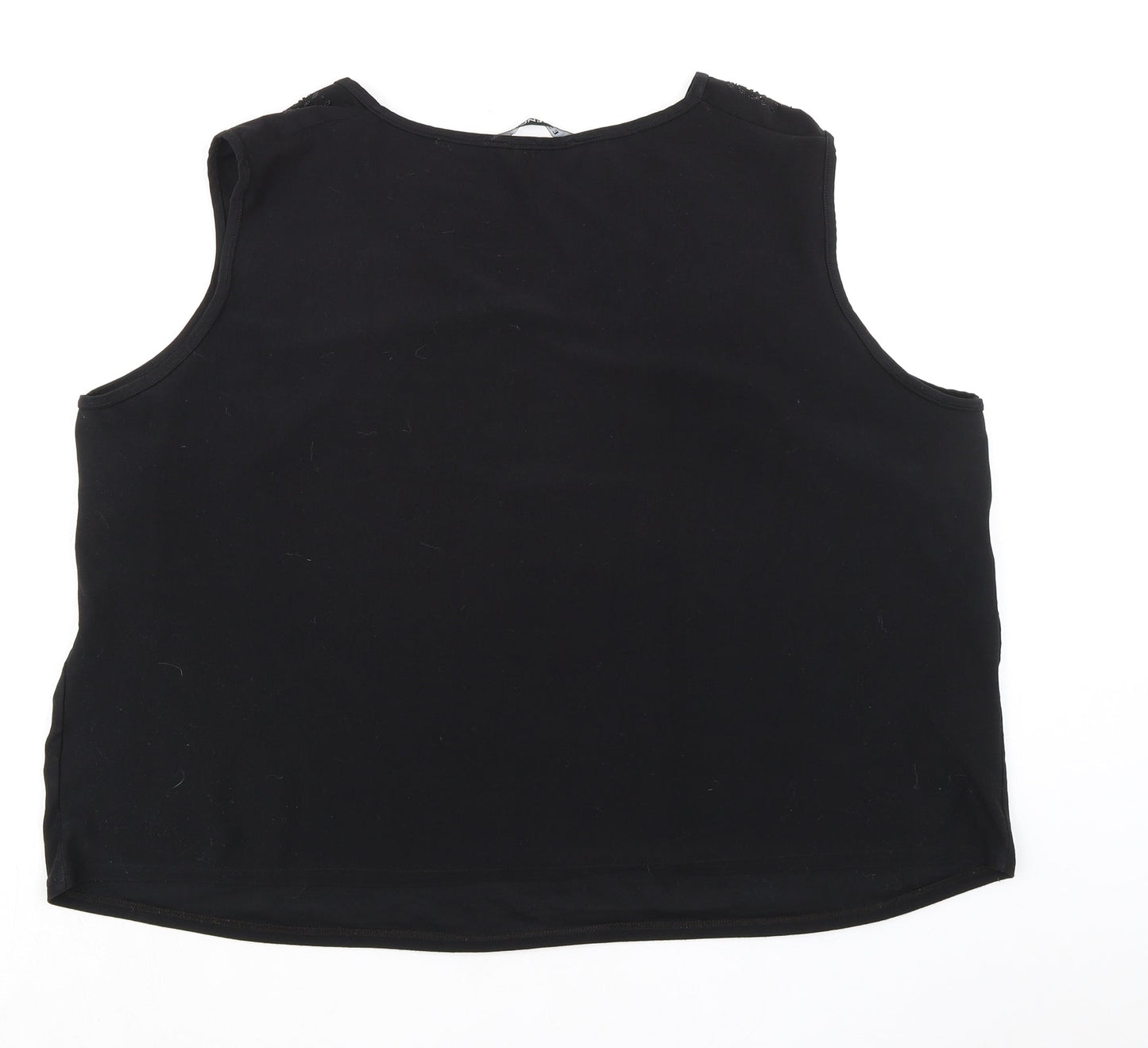 Womens UK Size 26 essence Black Basic Tank