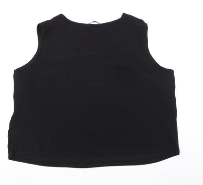 Womens UK Size 26 essence Black Basic Tank