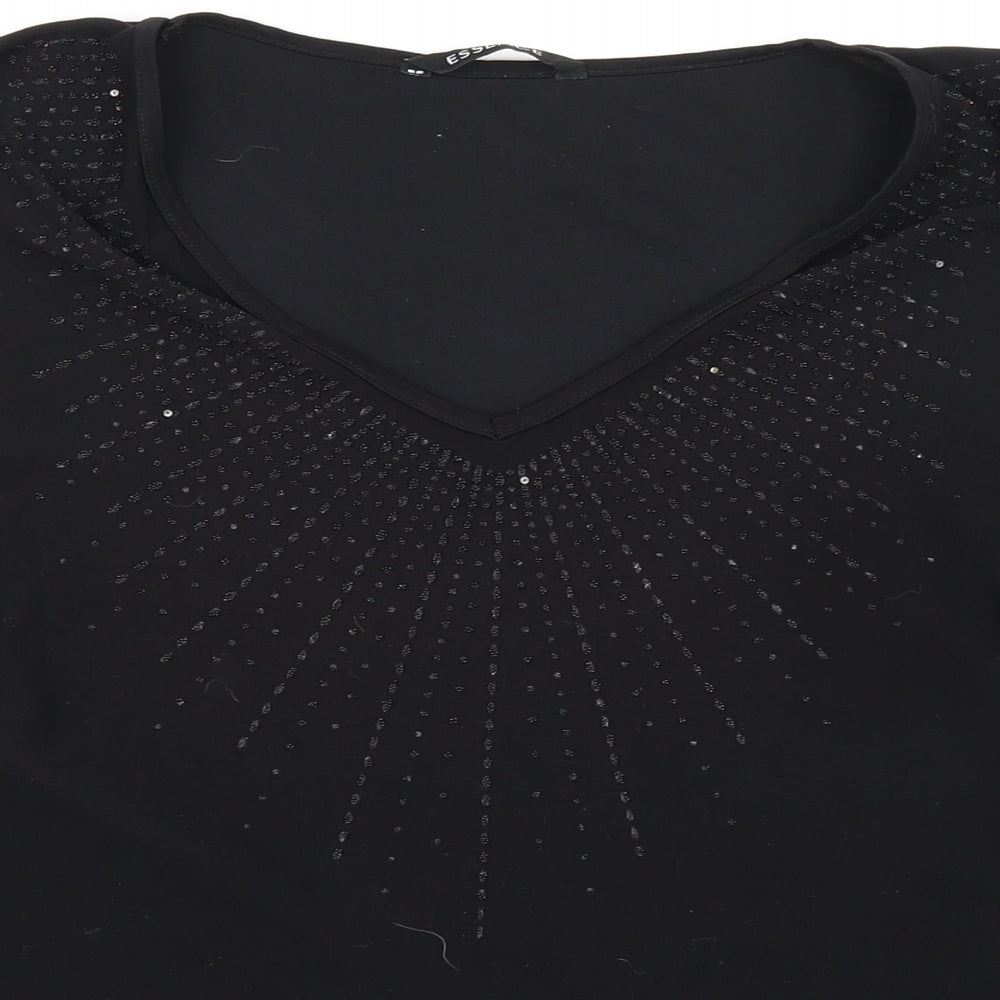 Womens UK Size 26 essence Black Basic Tank