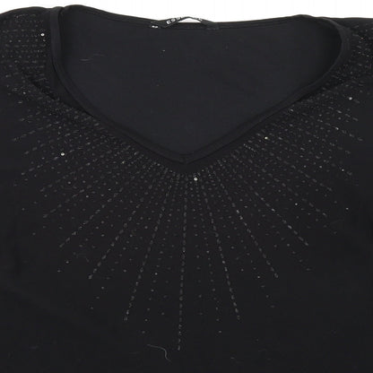 Womens UK Size 26 essence Black Basic Tank