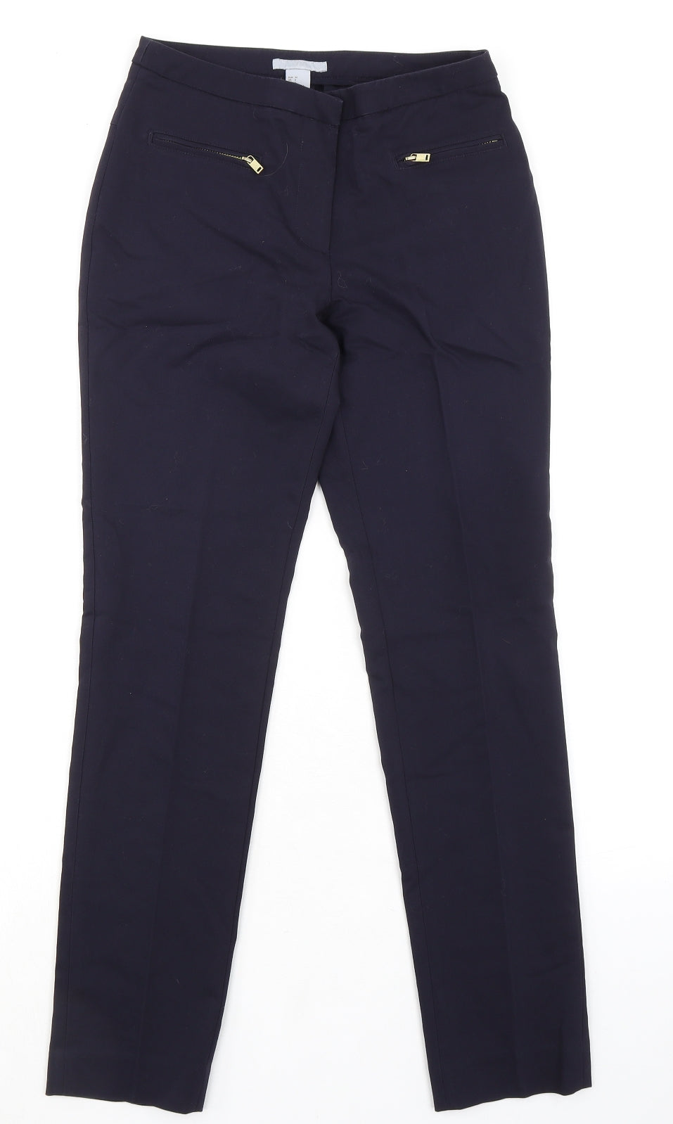 Womens UK Size 4 H&M Regular Fit Dress Pants Blue Trousers