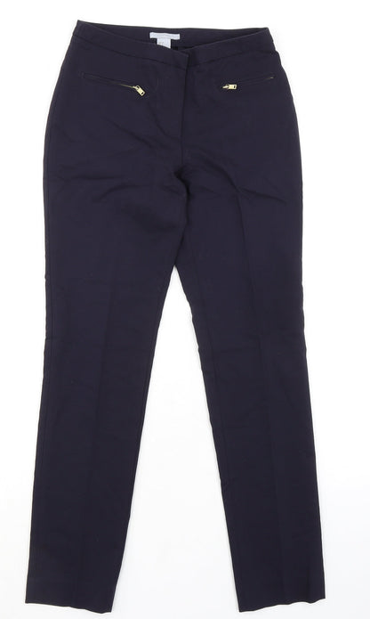 Womens UK Size 4 H&M Regular Fit Dress Pants Blue Trousers