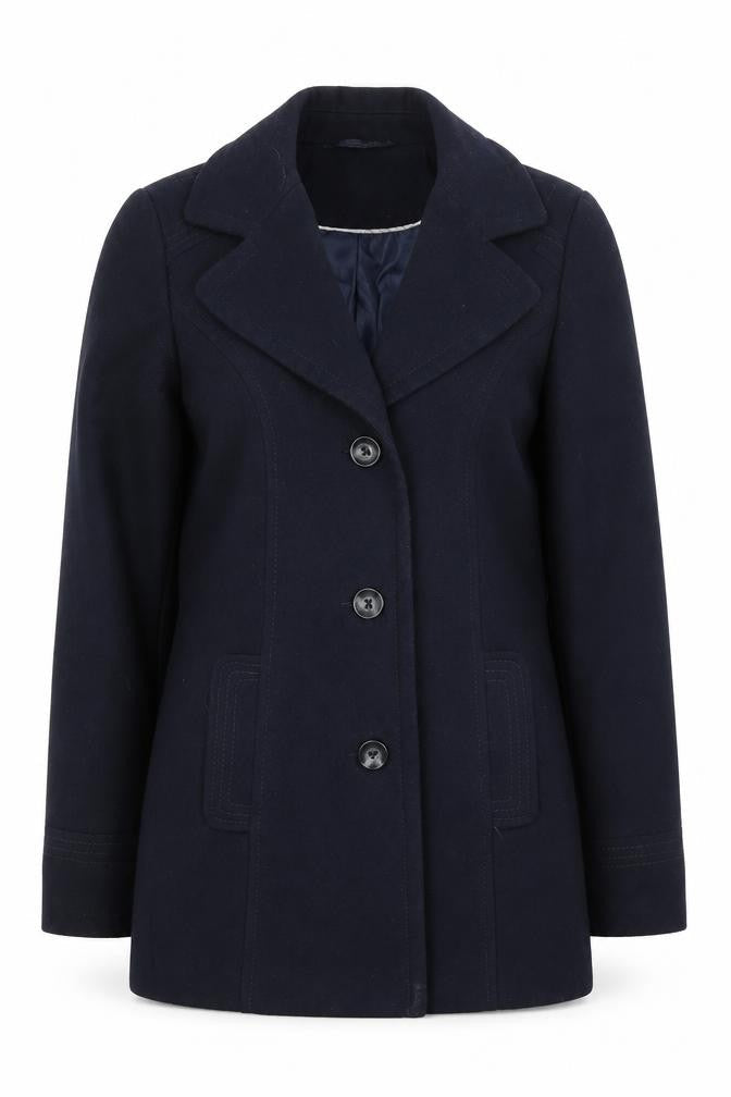 Womens UK Size 10 BHS Blue Pea Coat