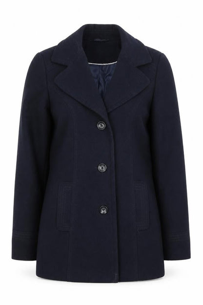 Womens UK Size 10 BHS Blue Pea Coat