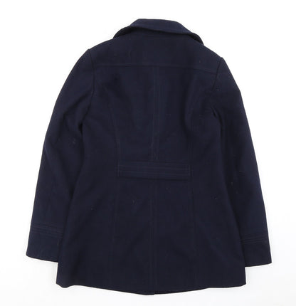 Womens UK Size 10 BHS Blue Pea Coat