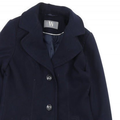 Womens UK Size 10 BHS Blue Pea Coat
