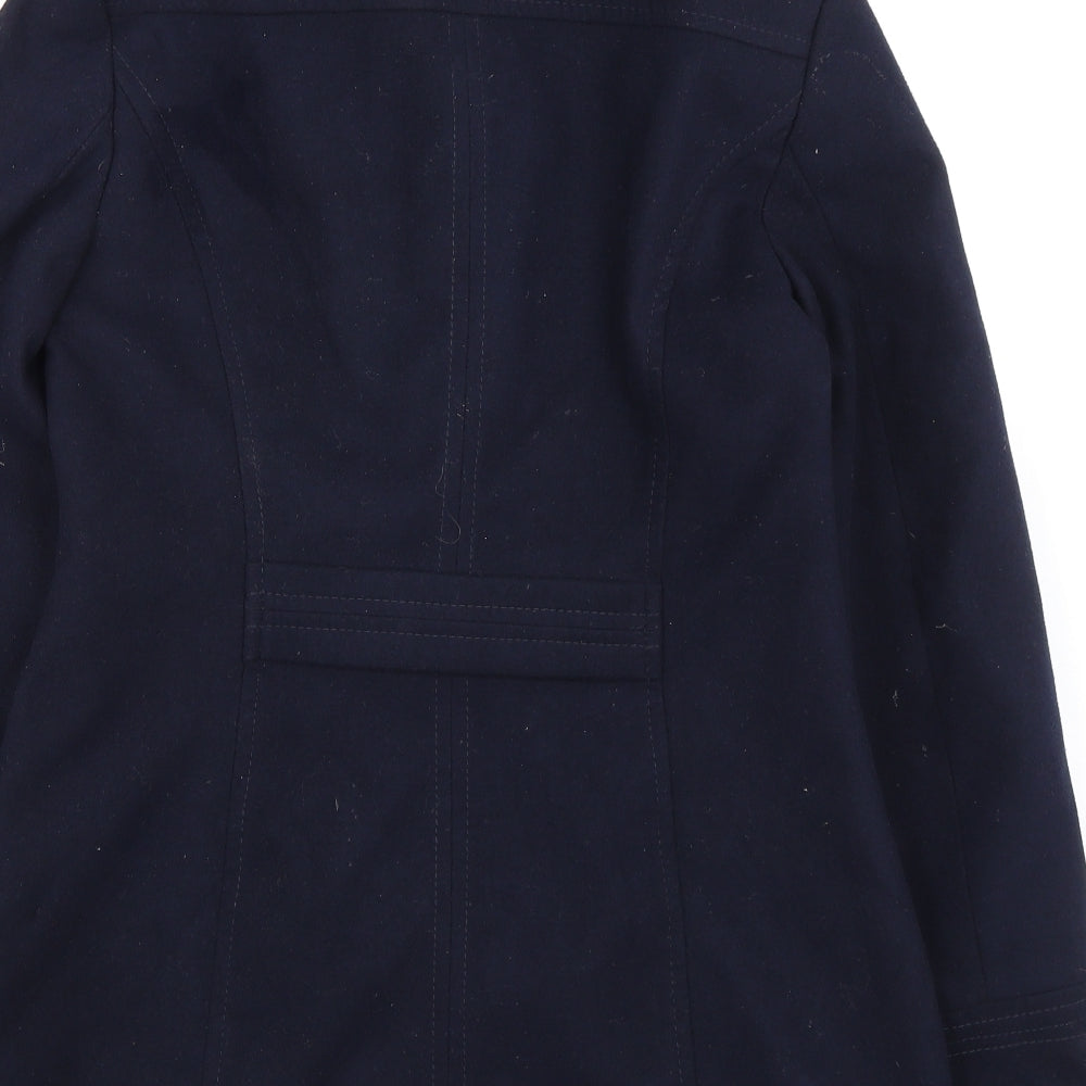 Womens UK Size 10 BHS Blue Pea Coat