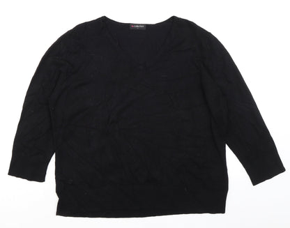 Womens UK Size L Collection Black Pullover Jumper