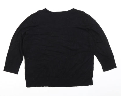Womens UK Size L Collection Black Pullover Jumper