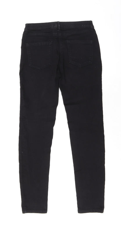 Debenhams Womens Black Cotton Jegging Jeans Size 10 L29 in Regular