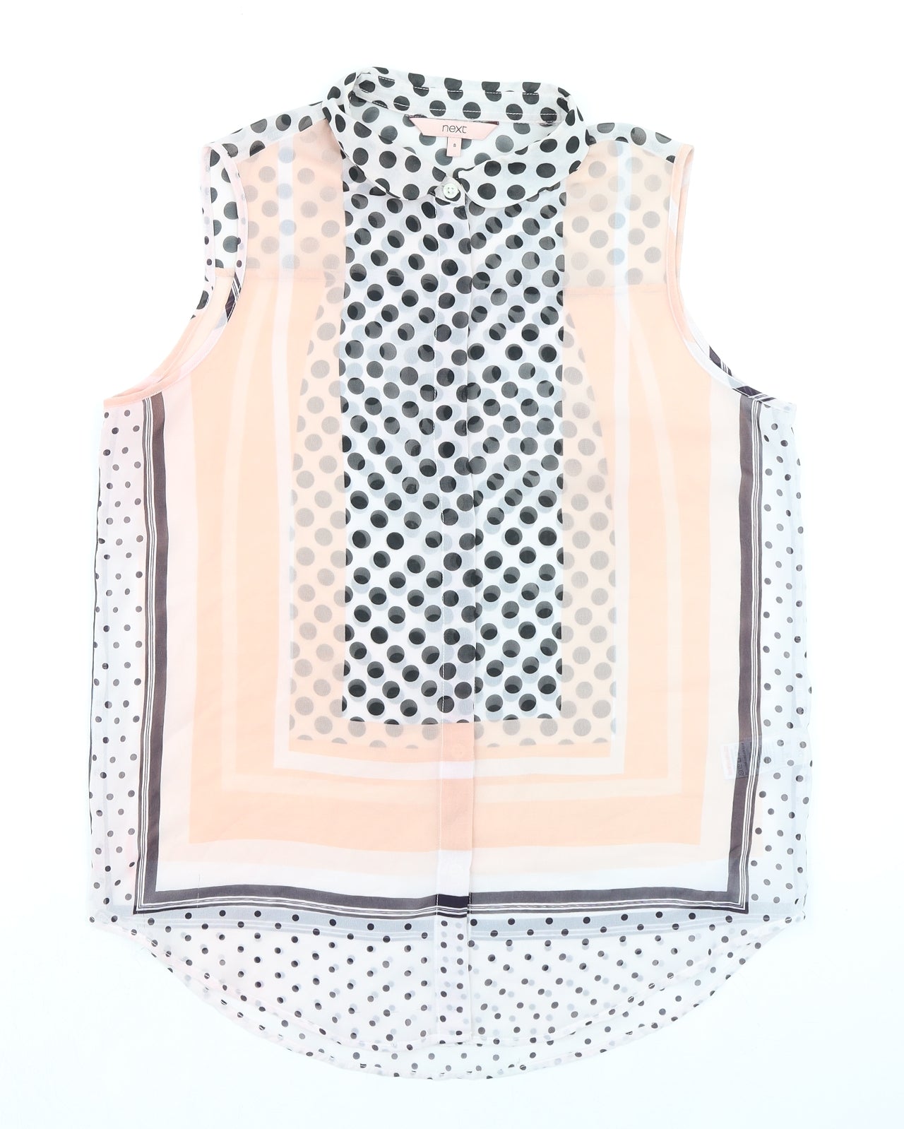 Womens UK Size 8 NEXT Multicoloured Basic Blouse