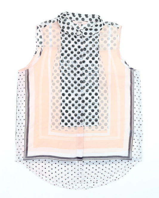 Womens UK Size 8 NEXT Multicoloured Basic Blouse