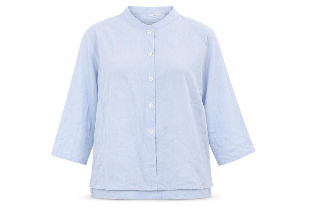 Womens UK Size 10 Marks and Spencer Blue Basic Button-Up