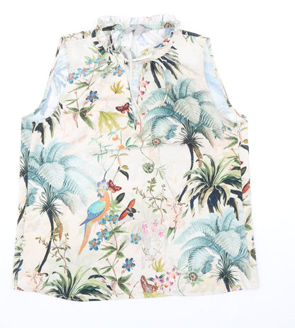 Womens UK Size 6 H&M Multicoloured Basic Blouse