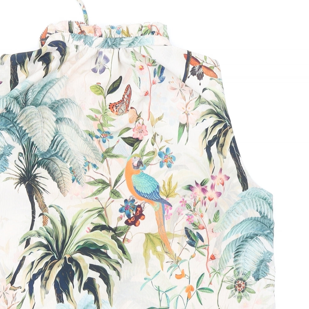Womens UK Size 6 H&M Multicoloured Basic Blouse
