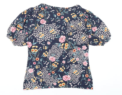 Womens UK Size 12 Roman Multicoloured Basic Blouse
