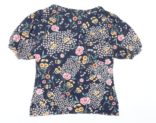 Womens UK Size 12 Roman Multicoloured Basic Blouse