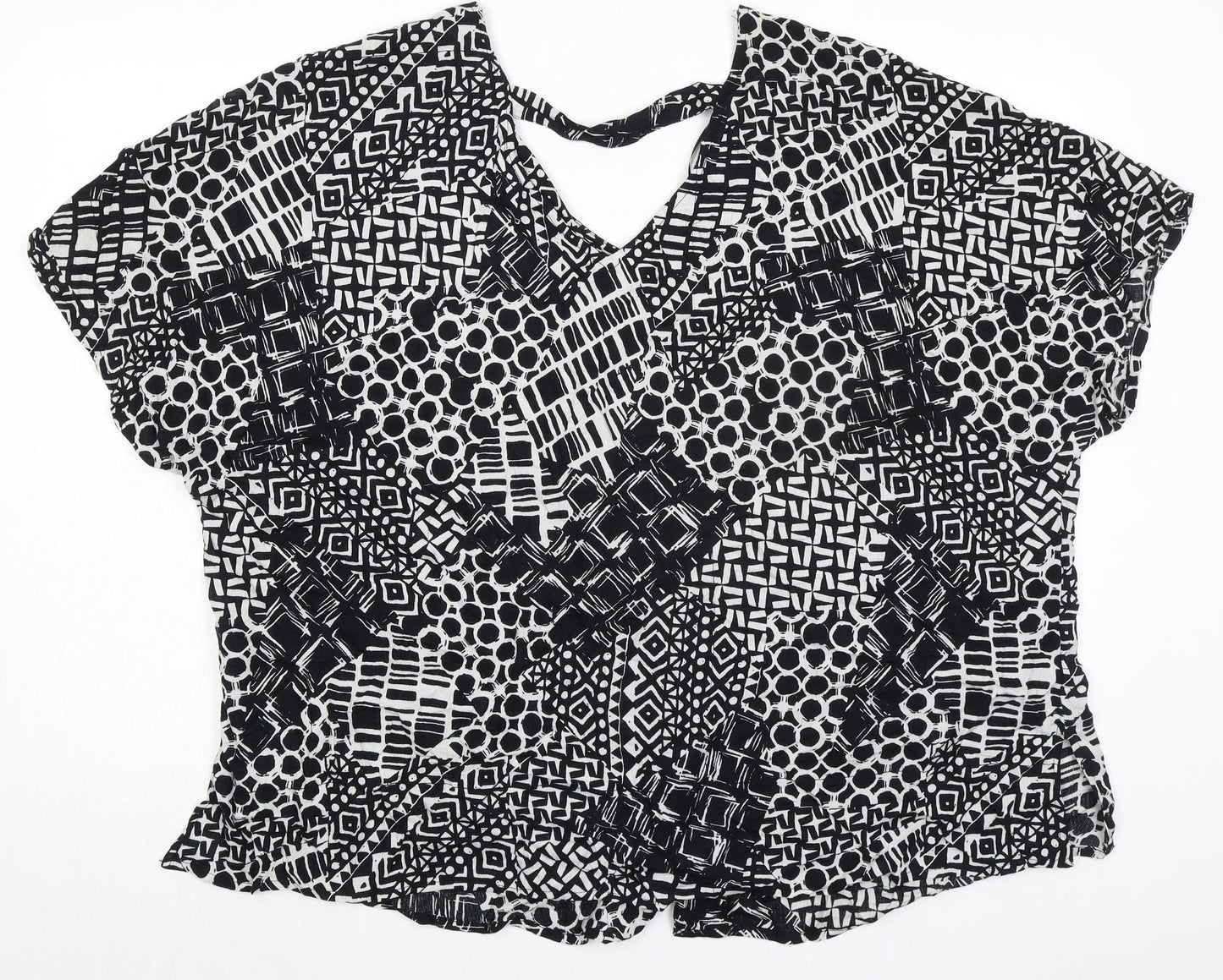 Womens UK Size 24 M&Co Black Basic Blouse