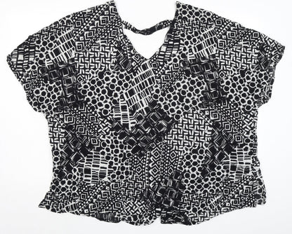 Womens UK Size 24 M&Co Black Basic Blouse