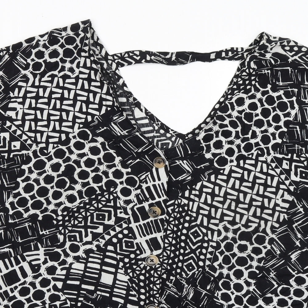 Womens UK Size 24 M&Co Black Basic Blouse