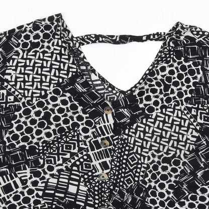 Womens UK Size 24 M&Co Black Basic Blouse