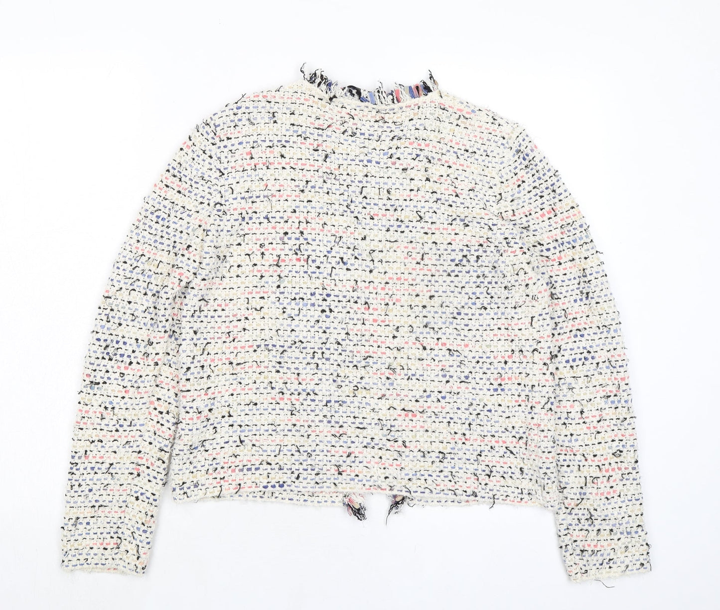 Massimo Rebecchi Womens Multicoloured Round Neck Acrylic Cardigan Jumper Size M