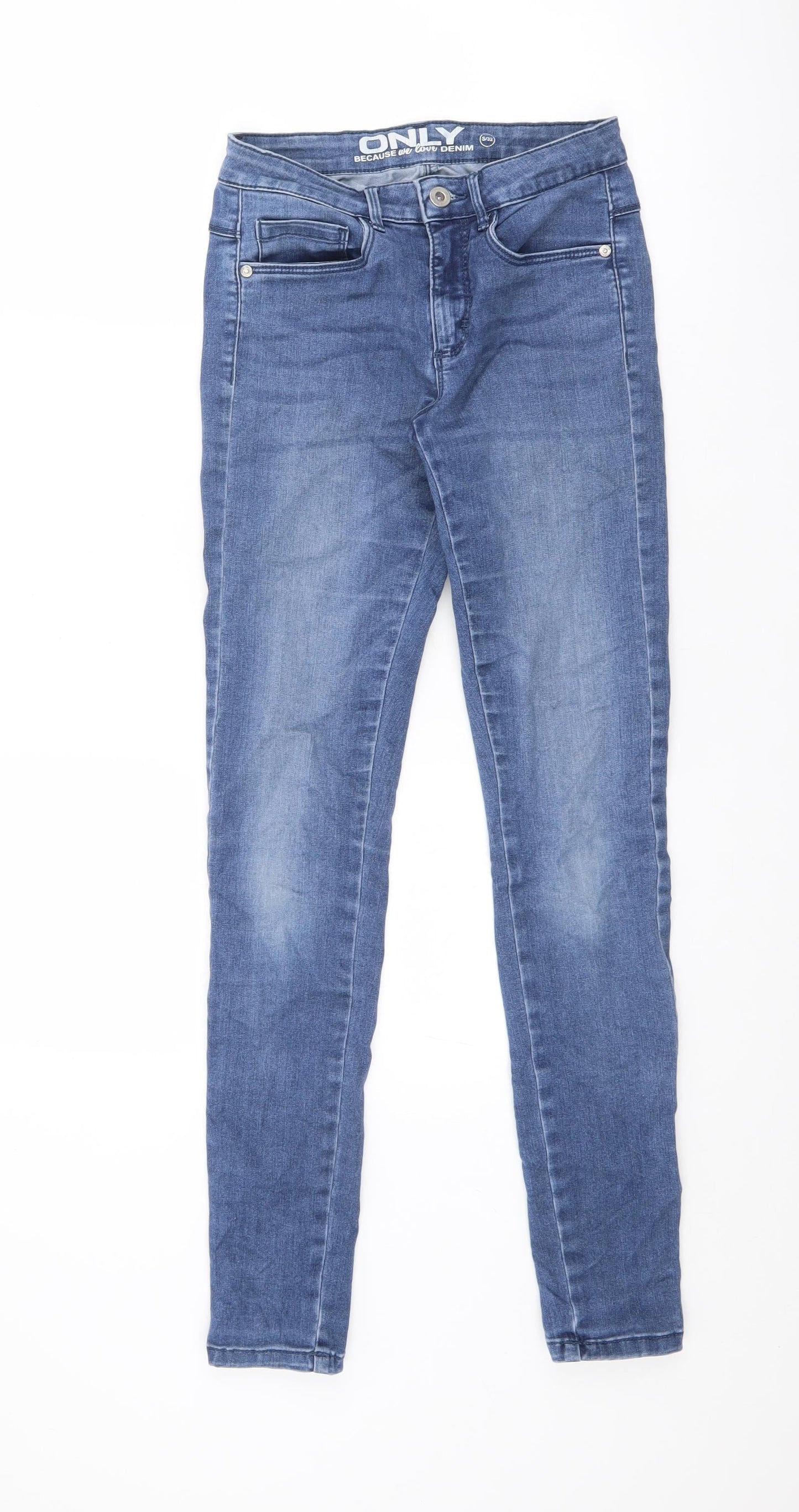 Womens UK Size 4 Marks and Spencer Regular Fit Skinny Blue Jeans
