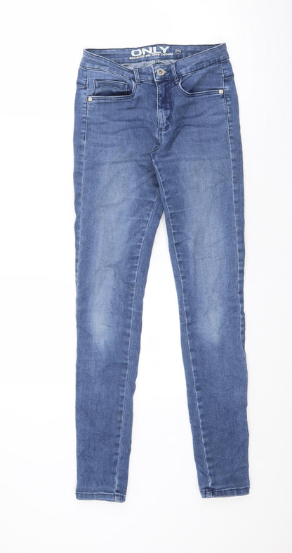 Womens UK Size 4 Marks and Spencer Regular Fit Skinny Blue Jeans