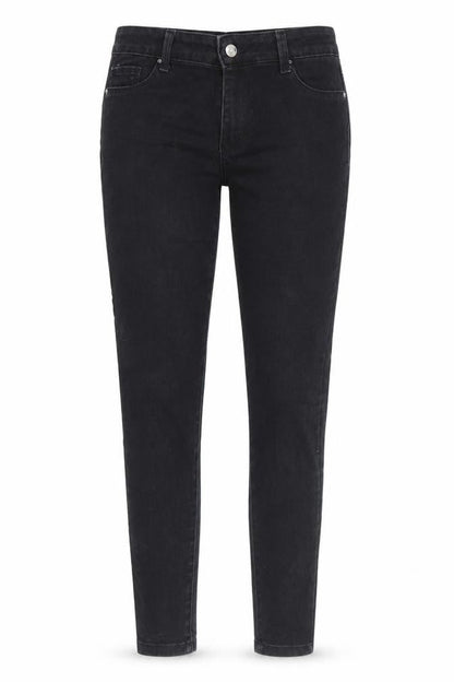 Denim & Co. Womens Black Cotton Skinny Jeans Size 8 L32 in Regular Zip